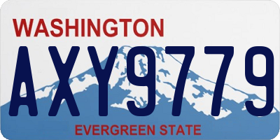 WA license plate AXY9779