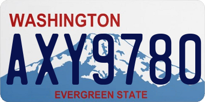 WA license plate AXY9780