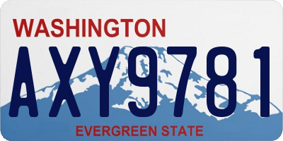 WA license plate AXY9781