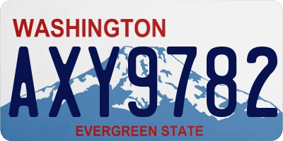 WA license plate AXY9782
