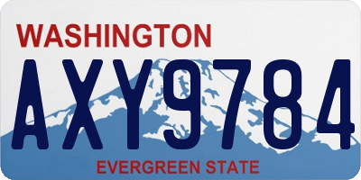 WA license plate AXY9784