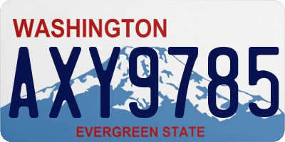 WA license plate AXY9785