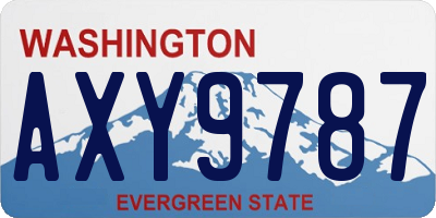 WA license plate AXY9787