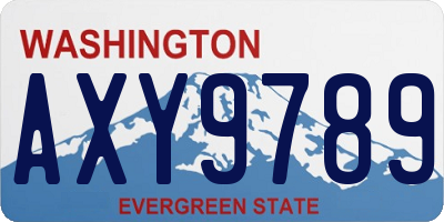 WA license plate AXY9789