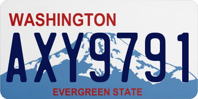 WA license plate AXY9791