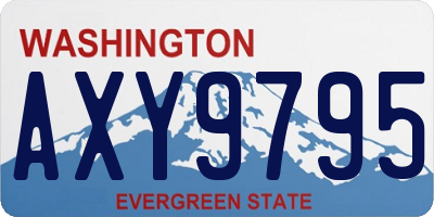 WA license plate AXY9795