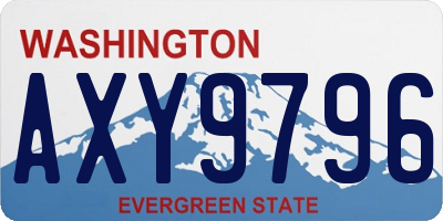 WA license plate AXY9796