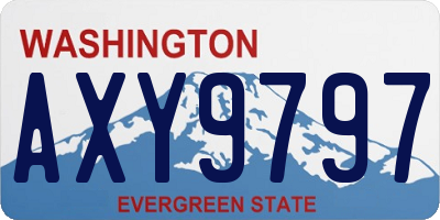 WA license plate AXY9797