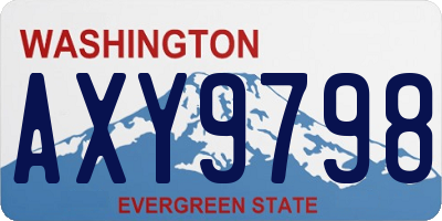 WA license plate AXY9798