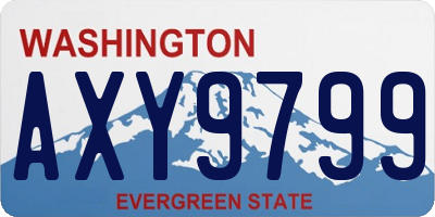 WA license plate AXY9799