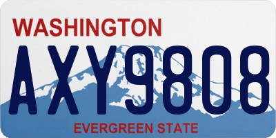 WA license plate AXY9808