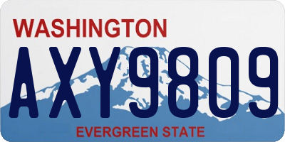 WA license plate AXY9809