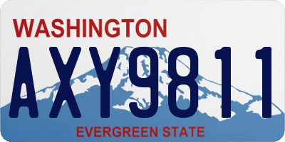WA license plate AXY9811