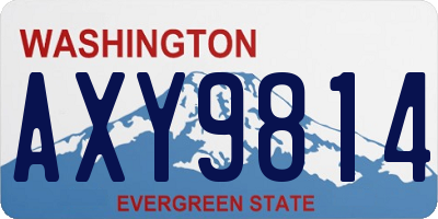 WA license plate AXY9814