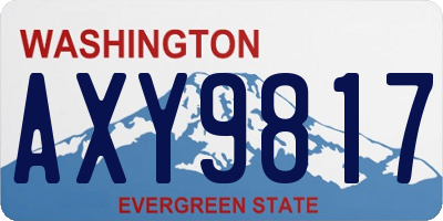WA license plate AXY9817