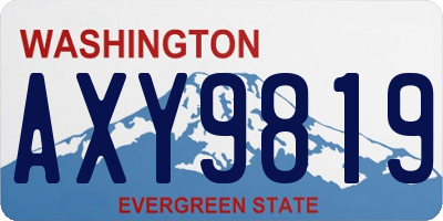 WA license plate AXY9819