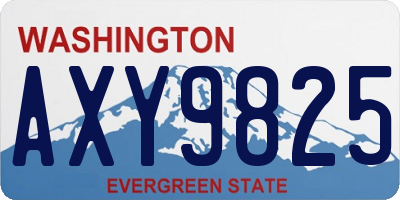 WA license plate AXY9825
