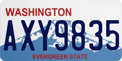 WA license plate AXY9835