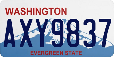 WA license plate AXY9837