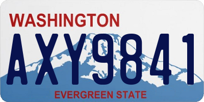 WA license plate AXY9841