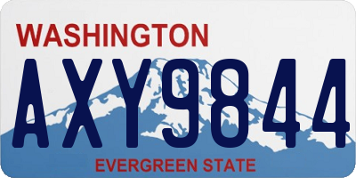 WA license plate AXY9844