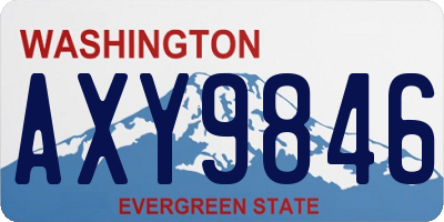 WA license plate AXY9846