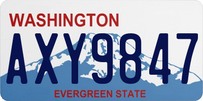 WA license plate AXY9847