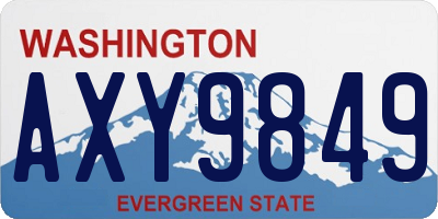 WA license plate AXY9849