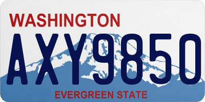 WA license plate AXY9850