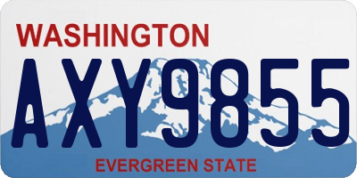 WA license plate AXY9855