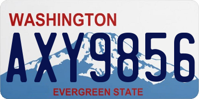 WA license plate AXY9856