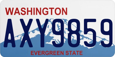 WA license plate AXY9859