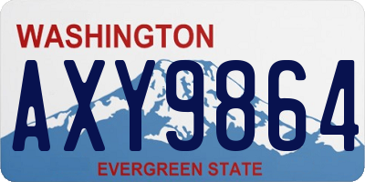 WA license plate AXY9864