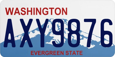WA license plate AXY9876