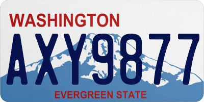 WA license plate AXY9877