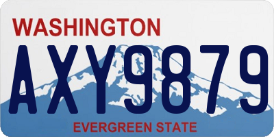 WA license plate AXY9879
