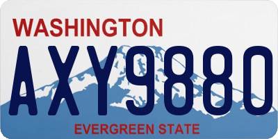 WA license plate AXY9880