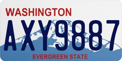 WA license plate AXY9887