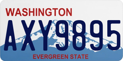 WA license plate AXY9895