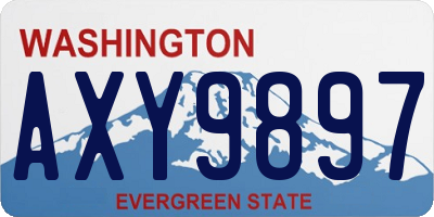 WA license plate AXY9897