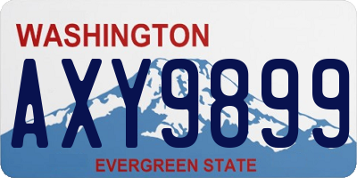WA license plate AXY9899