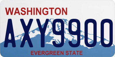 WA license plate AXY9900