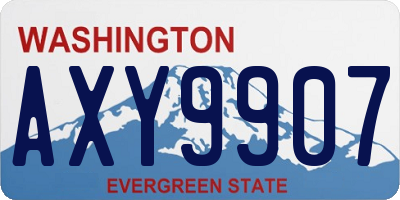 WA license plate AXY9907