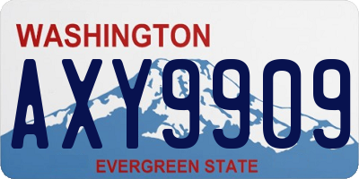 WA license plate AXY9909