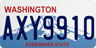 WA license plate AXY9910