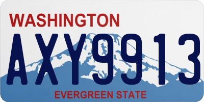 WA license plate AXY9913