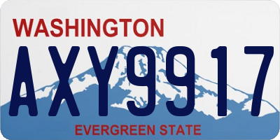 WA license plate AXY9917