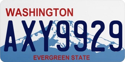 WA license plate AXY9929