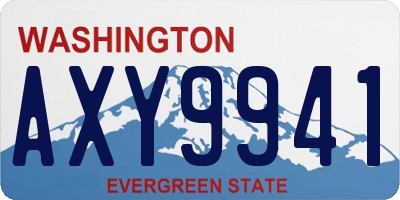 WA license plate AXY9941