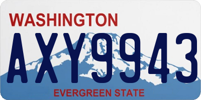 WA license plate AXY9943